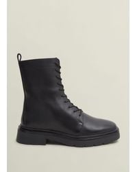 Hobbs - Farrah Leather Lace-Up Boots - Lyst