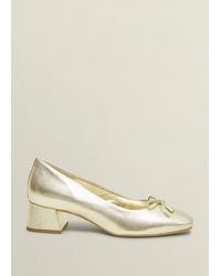 Hobbs - Andie Heeled Leather Ballerinas - Lyst
