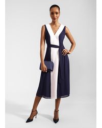 Hobbs - Lila Pleated Midi Dress - Lyst