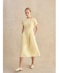 Hobbs - Aliya Linen Blend Dress - Lyst