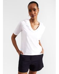 Hobbs - Mariella Cotton Broderie Top - Lyst