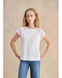 Hobbs - Ivana Cotton Broderie Top - Lyst