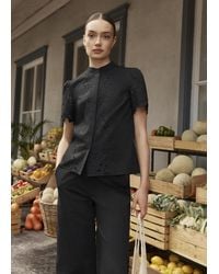 Hobbs - Keston Cotton Broderie Shirt - Lyst