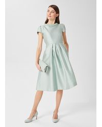 Hobbs - Jocelyn Silk Blend Fit And Flare Dress - Lyst