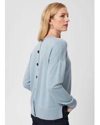 Hobbs - Lydia Button Jumper With Cashmere - Lyst