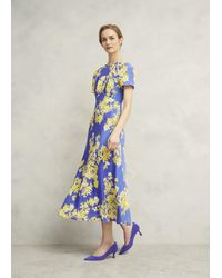 Hobbs - Petite Ann Embellished Silk Dress - Lyst