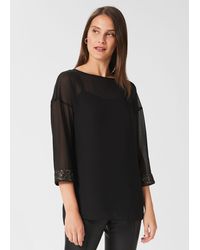 Hobbs - Alexandra Sequin Detail Top - Lyst