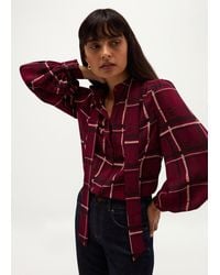 Hobbs - Aisha Check Blouse - Lyst