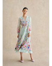 Hobbs - Petite Monica Silk Floral Dress - Lyst