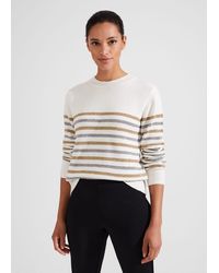 Hobbs - Destiny Sparkle Stripe Jumper - Lyst