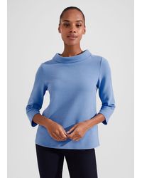 Hobbs - Betsy Textured Top With Cotton - Lyst