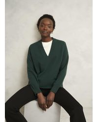 Hobbs - Lettie Wool Blend V Neck Jumper - Lyst