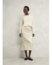 Hobbs - Relaxed Sequin Knit Jumper - Lyst