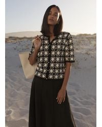 Hobbs - Sophia Crochet Short Sleeve Cardigan - Lyst