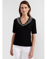Hobbs - Mariella Cotton Broderie Top - Lyst