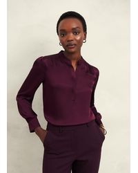 Hobbs - Jade Satin Blouse - Lyst