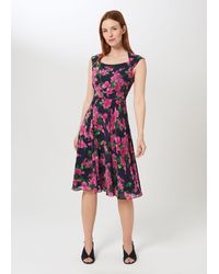 Hobbs - Lauren Fit And Flare Dress - Lyst