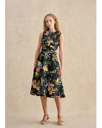 Hobbs - Twitchill Linen Midi Dress - Lyst