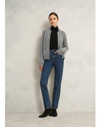 Hobbs - Bonnie Wool Blend Knitted Bomber Jacket - Lyst