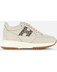 Hogan - Light Leopard Print Chunky Sneakers - Lyst