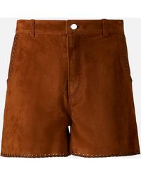 Hogan - Shorts en cuir velours - Lyst