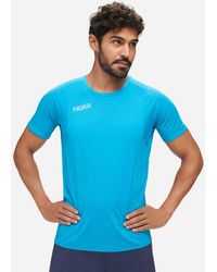 Hoka One One - T-shirt à manches courtes Glide pour Homme en Diva Blue Taille L | T-Shirts À Manches Courtes - Lyst