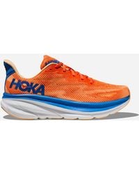 Hoka One One - Clifton 9 Schuhe für Herren in Vibrant Orange/Impala Größe 46 2/3 | Straße - Lyst
