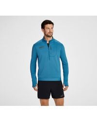 Hoka One One - Col zippé pour Homme en Blue Steel Taille XL | T-Shirts À Manches Longues - Lyst