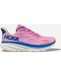 Hoka One One - Clifton 9 Chaussures pour Femme en Cyclamen/Sweet Lilac Taille 42 Large | Route - Lyst