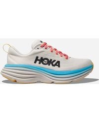 Hoka One One - Bondi 8 Chaussures pour Femme en Blanc De Blanc/Swim Day Taille 36 Large | Route - Lyst