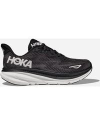 Hoka One One - Clifton 9 Schuhe für Damen in Black/White Größe 37 1/3 Weit | Straße - Lyst