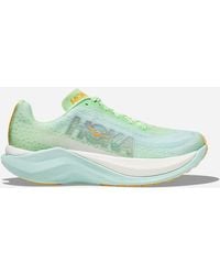 Hoka One One - Mach X Chaussures pour Femme en Lime Glow/Sunlit Ocean Taille 36 2/3 | Route - Lyst