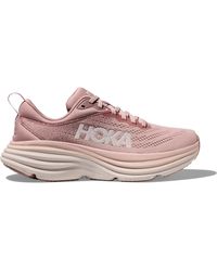 Hoka One One Bondi 8 Schuhe für Damen in Pale Mauve/Peach Whip Größe 37 1/3 | Straße - Pink