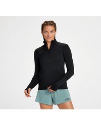 Hoka One One - Col zippé pour Femme en Black Taille L | T-Shirts À Manches Longues - Lyst