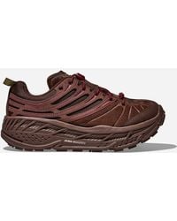 Hoka One One - Elite Terrain System Stinson EVO OG Schuhe in Cold Brew/Varsity Burgundy Größe 37 1/3 | Lifestyle - Lyst