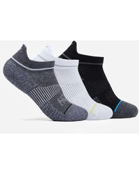 Hoka One One - Lot de trois paires de chaussettes de running invisibles Chaussures en White/Black/Grey Taille M - Lyst