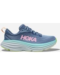 Hoka One One - Bondi 8 Chaussures pour Femme en Shadow/Dusk Taille 36 Large | Route - Lyst