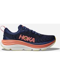 Hoka One One - Gaviota 5 Chaussures pour Femme en Evening Sky/Coral Taille 36 | Route - Lyst
