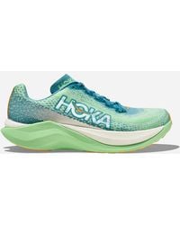 Hoka One One - Mach X Chaussures pour Homme en Ocean Mist/Lime Glow Taille 47 1/3 | Route - Lyst