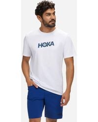 Hoka One One - T-shirt à manches courtes Graphic pour Homme en White Taille S | T-Shirts À Manches Courtes - Lyst