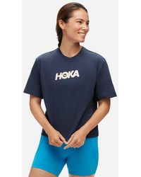 Hoka One One - Grafik-T-Shirt für Damen in Outer Space Größe M | Kurzarmshirts - Lyst