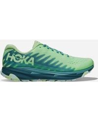 Hoka One One - Torrent 3 Schuhe für Damen in Lime Glow/Deep Lagoon Größe 39 1/3 | Gelände - Lyst