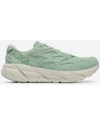 Hoka One One - Clifton L Suede Chaussures en Smoke Green/Celadon Tint Taille 38 | Marche - Lyst