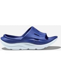 Hoka One One - Ora Recovery Slide 3 Chaussures pour Enfant en Bellwether Blue/Ice Water Taille 36 2/3 | Récupération - Lyst