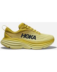 Hoka One One - Bondi 8 Chaussures pour Femme en Golden Lichen/Celery Root Taille 41 1/3 | Route - Lyst