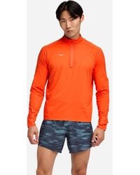 Hoka One One - GlideTech Top mit Viertelreißverschluss für Herren in Lava Größe M | Jacken - Lyst