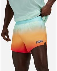 Hoka One One - Race Day Split-Shorts mit Print für Herren in Cloudless Ombre Größe L | Shorts - Lyst