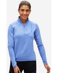 Hoka One One - Shirt mit halbem Reißverschluss für Damen in Cosmos Größe L | Langarmshirts - Lyst