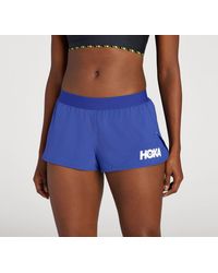 Hoka One One Gewebte Performance-Shorts 5 cm für Damen in Bluing Größe L | Shorts - Blau