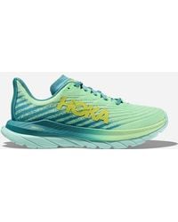 Hoka One One - Mach 5 Chaussures pour Homme en Lime Glow/Ocean Mist Taille 47 1/3 | Route - Lyst